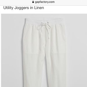 NWOT White Linen Joggers